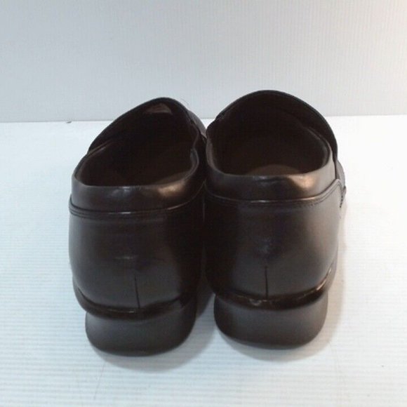 NWT CLARKS COLLECTION HOPE ROXANNE LEATHER SLIP ON LOAFERS BLACK 10W - Picture 5 of 7